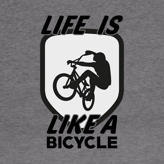 Life is like a Bicycle.New T-shirt 2022, Cycling teeshirt, tshirt for cycling. by Design World24